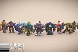 Fantasy Anime Ork Low-poly 3D model