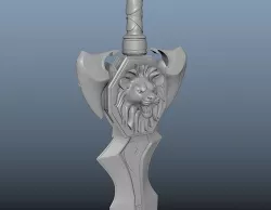 Fantasy Lion Sword 3D model