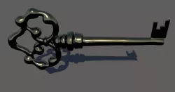 Fantasy old key 3D model