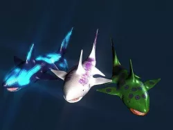 Fantasy Sharks Collection Low-poly 3D model