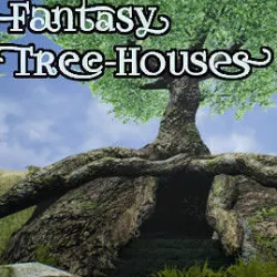Fantasy Tree Houses 3D model