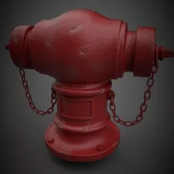 Fire Hydrant Low-poly 3D model