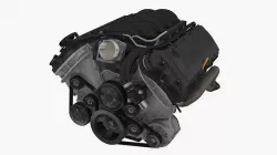 Ford Shelby GT350 Coyote Voodoo engine Low-poly 3D model
