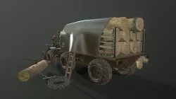 Forest Tractor Low-poly 3D model