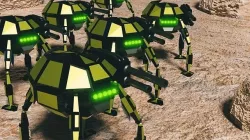 Futuristic Turtle Mech Robot  Low-poly 3D model