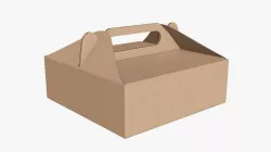 Gable box cardboard food packing 03 3D model
