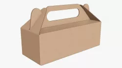 Gable box cardboard food packing 04 3D model