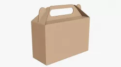 Gable box cardboard food packing 06 3D model