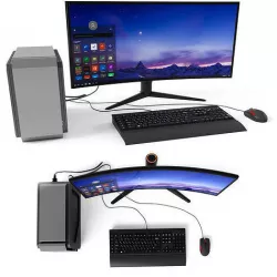 Gaming computer with monitor Low-poly 3D model