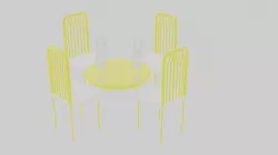 Garden Table and Chair 3D model