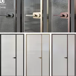Glas Italia swing doors Low-poly 3D model