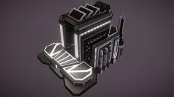 Gourmet Factory Low-poly 3D model