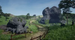Grass hill Low-poly 3D model