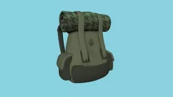 Green Tree Backpack - Character Fashion Design Low-poly 3D model