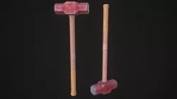 Hammer 3D low poly Prop  Low-poly 3D model