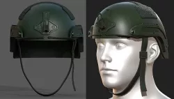 Helmet military combat soldier armor scifi  Low-poly 3D model