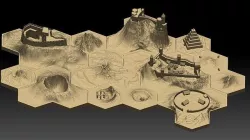 Hexagonal map 3D model
