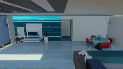 high tech living room  Low-poly 3D model