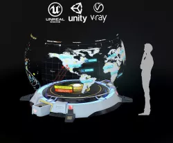 Hologram Table Low-poly 3D model