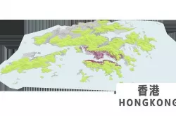 HONGKONG  Building White Models Terraces Terrain 3D model 3D model
