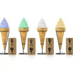 Ice cream in waffle cone 3D model