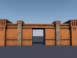 Indian Ancient Gate 3D model