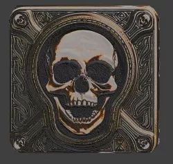 Iron Skull Emblem 3D model