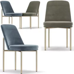Jack Metal Frame Dining Chair 3D model