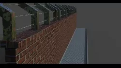 jail wall 3D model