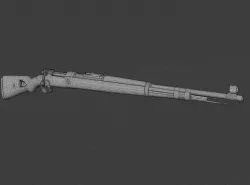 Kar 98 K Low-poly 3D model