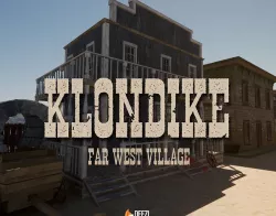 Klondike - Far West Village - Blender and FBX  Low-poly 3D model