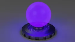 Lamp night light in sky-fi style 3D model