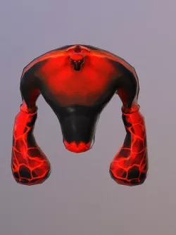 Lava golem low-poly animated Low-poly 3D model