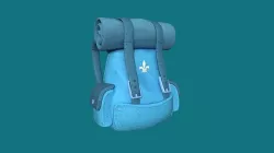 Light Blue Backpack - Character Fashion Design Low-poly 3D model