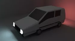 Low Poly Car in FBX OBJ DAEFBX Low-poly 3D model