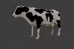 Low Poly Cow Low-poly 3D model