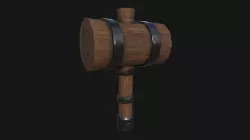  low poly hammer Low-poly 3D model