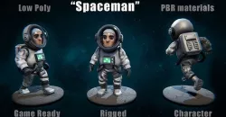 Low poly Spaceman Low-poly 3D model