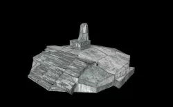 Low Poly Stone Throne Low-poly 3D model