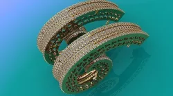 Luxury Jewel Dimon Earring 3D model