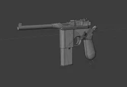 M712 Schnellfeuer Low-poly 3D model