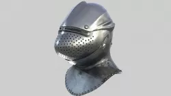 Medieval Armet01 Helmet Low-poly 3D model