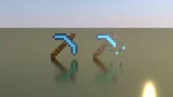 Minecraft Diamond Pickaxe Pair 3D model