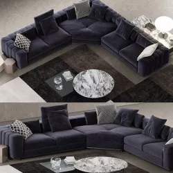 Minotti Freeman Duvet Sofa 2 3D model