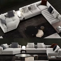 Minotti Freeman Duvet Sofa 3D model