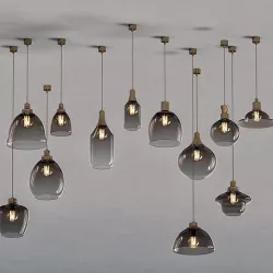 Modern Minimalist Vintage cage Pendant Lights Cafe Bar window 3D model