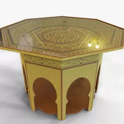Moroccan Traditional Octagon Table 3D model