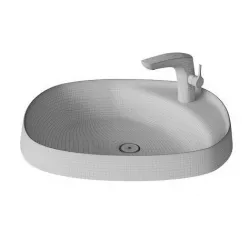 Mortise ceramic sink 3D model