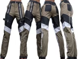 Multicolor Strap Trousers 3D model