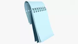 Notebook pad with spiral 01 flipped v2 3D model
